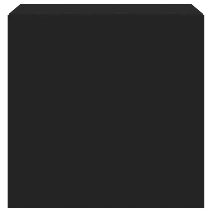 Meuble TV mural avec lumières LED noir 40,5x35x40 cm – Image 7
