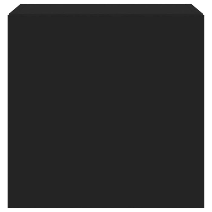 Meubles TV muraux avec lumières LED 2 pcs noir 40,5x35x40 cm – Image 8