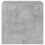 Meuble TV mural avec lumières LED gris béton 40,5x35x40 cm – Image 7