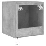 Meubles TV muraux et lumières LED 2pcs gris béton 40,5x35x40 cm – Image 10