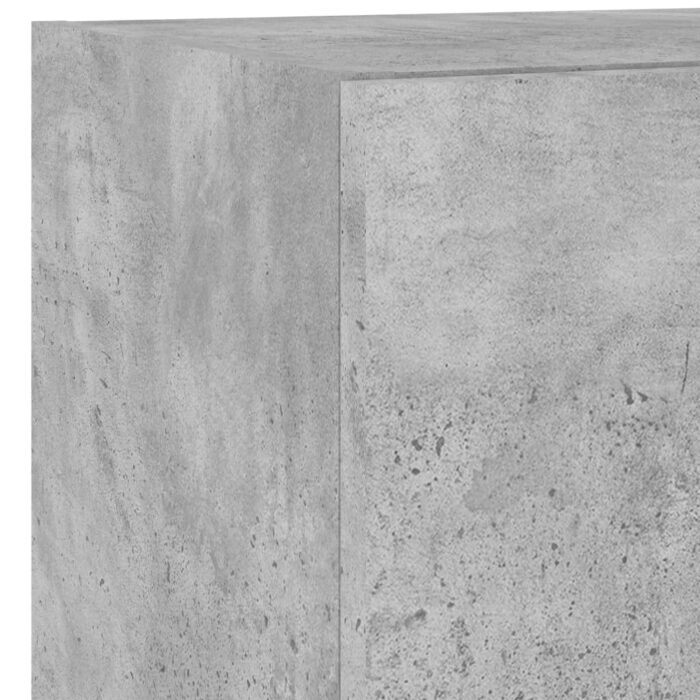 Meubles TV muraux et lumières LED 2pcs gris béton 40,5x35x40 cm – Image 12