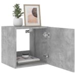 Meubles TV muraux et lumières LED 2pcs gris béton 40,5x35x40 cm – Image 4