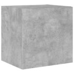 Meubles TV muraux et lumières LED 2pcs gris béton 40,5x35x40 cm – Image 6