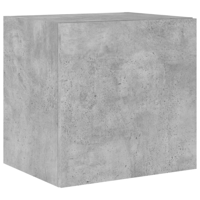 Meubles TV muraux et lumières LED 2pcs gris béton 40,5x35x40 cm – Image 6