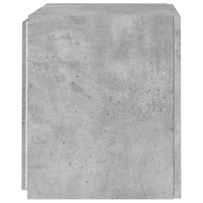 Meubles TV muraux et lumières LED 2pcs gris béton 40,5x35x40 cm – Image 9