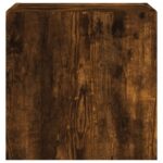Meuble TV mural avec lumières LED chêne fumé 40,5x35x40 cm – Image 7