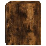 Meuble TV mural avec lumières LED chêne fumé 40,5x35x40 cm – Image 8