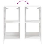 Meuble TV mural avec lumières LED blanc 40,5x35x80 cm – Image 10