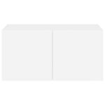 Meuble TV mural avec lumières LED blanc 60x35x31 cm – Image 7