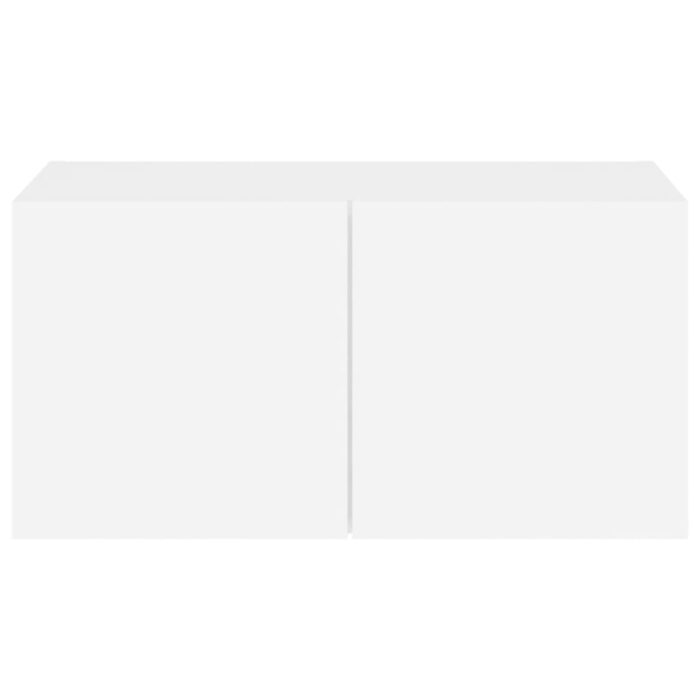 Meuble TV mural avec lumières LED blanc 60x35x31 cm – Image 7