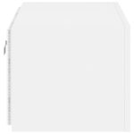 Meuble TV mural avec lumières LED blanc 60x35x31 cm – Image 8