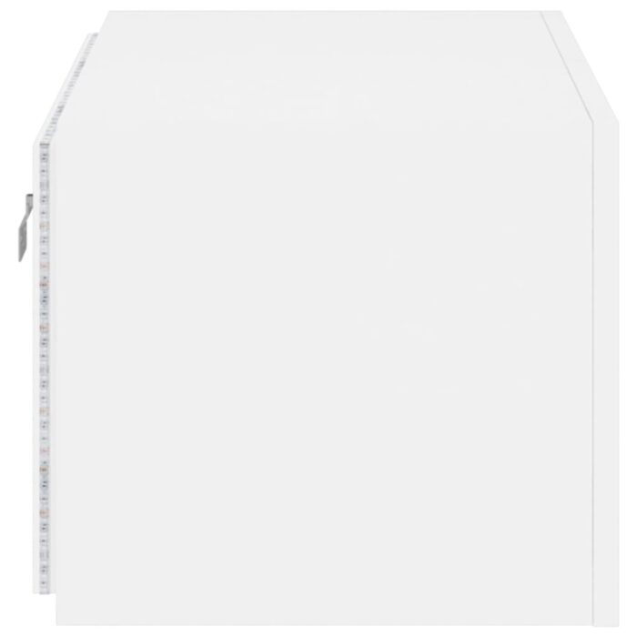 Meuble TV mural avec lumières LED blanc 60x35x31 cm – Image 8
