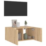 Meuble TV mural avec lumières LED chêne sonoma 60x35x31 cm – Image 4