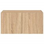 Meuble TV mural avec lumières LED chêne sonoma 60x35x31 cm – Image 7