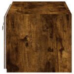 Meuble TV mural avec lumières LED chêne fumé 60x35x31 cm – Image 8