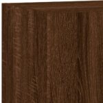 Meuble TV mural avec lumières LED chêne marron 60x35x31 cm – Image 10