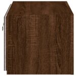 Meuble TV mural avec lumières LED chêne marron 60x35x31 cm – Image 8