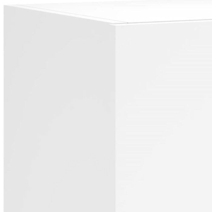 Meuble TV mural avec lumières LED blanc 80x35x31 cm – Image 10