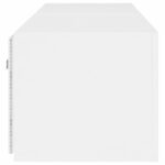 Meubles TV muraux avec lumières LED 2 pcs blanc 80x35x31 cm – Image 8