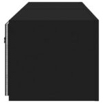 Meubles TV muraux avec lumières LED 2 pcs noir 80x35x31 cm – Image 8