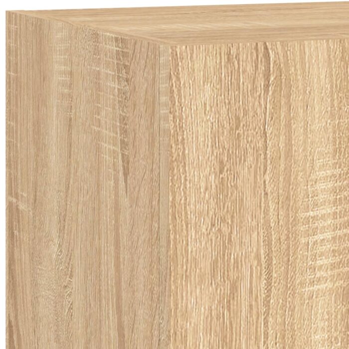 Meubles TV muraux lumières LED 2 pcs chêne sonoma 80x35x31 cm – Image 10