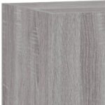 Meuble TV mural avec lumières LED sonoma gris 80x35x31 cm – Image 10