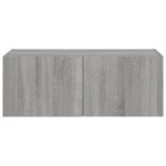 Meuble TV mural avec lumières LED sonoma gris 80x35x31 cm – Image 7