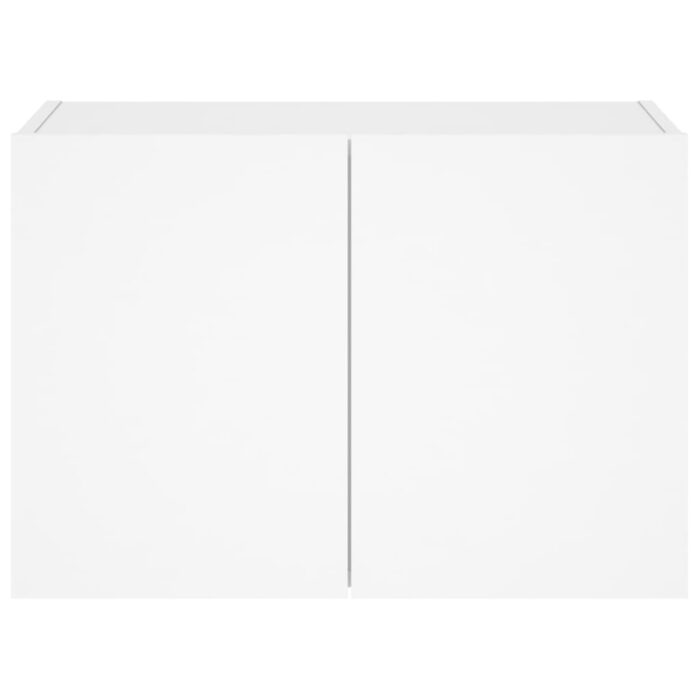 Meuble TV mural avec lumières LED blanc 60x35x41 cm – Image 7