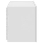 Meuble TV mural avec lumières LED blanc 60x35x41 cm – Image 8