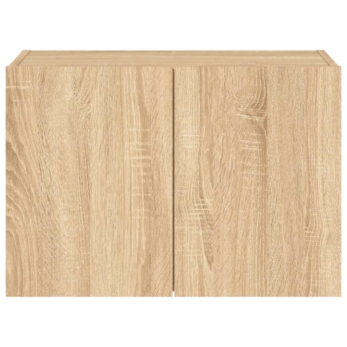 Meuble TV mural avec lumières LED chêne sonoma 60x35x41 cm – Image 7