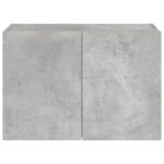 Meuble TV mural avec lumières LED gris béton 60x35x41 cm – Image 6