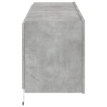 Meubles TV muraux et lumières LED 2pcs gris béton 60x35x41 cm – Image 7