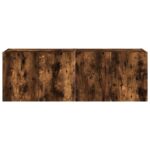 Meubles TV muraux et lumières LED 2pcs chêne fumé 60x35x41 cm – Image 6