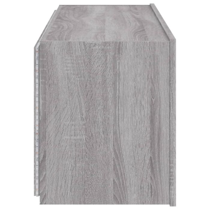 Meubles TV muraux et lumières LED 2pcs sonoma gris 60x35x41 cm – Image 8