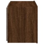Meuble TV mural avec lumières LED chêne marron 60x35x41 cm – Image 8