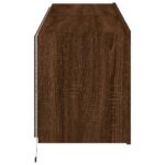 Meubles TV muraux lumières LED 2 pcs chêne marron 60x35x41 cm – Image 7
