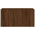 Meuble TV mural avec lumières LED chêne marron 80x35x41 cm – Image 7
