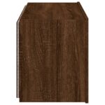 Meuble TV mural avec lumières LED chêne marron 80x35x41 cm – Image 8