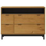 Commode FLAM 110x40x80 cm bois de pin massif – Image 3