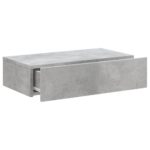 Meuble TV avec éclairage LED gris béton 60x35x15,5 cm – Image 5