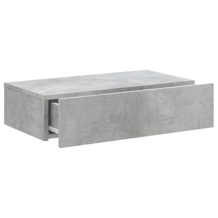 Meuble TV avec éclairage LED gris béton 60x35x15,5 cm – Image 5