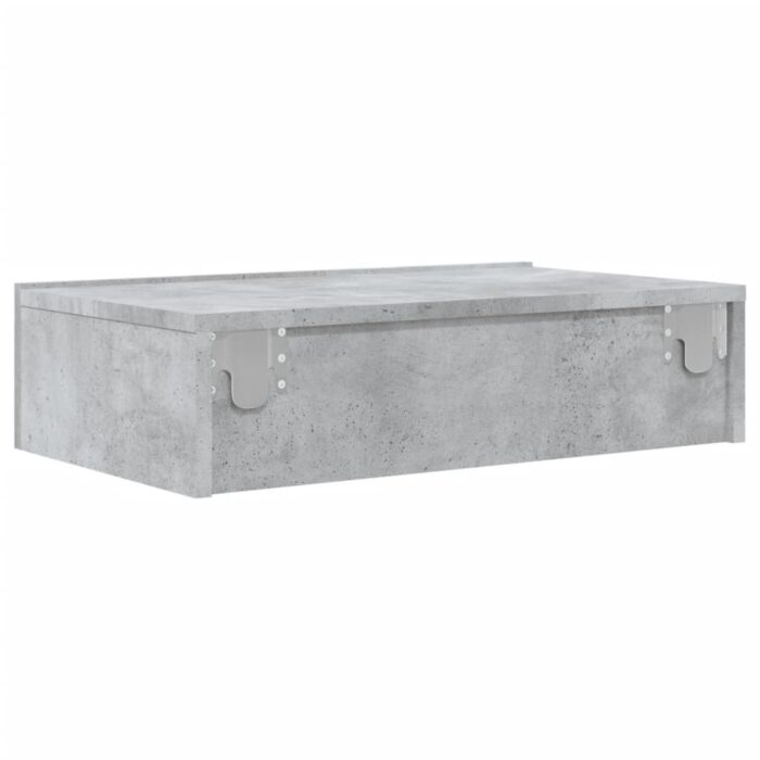 Meuble TV avec éclairage LED gris béton 60x35x15,5 cm – Image 8