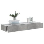 Meubles TV avec lumières LED 2 pcs gris béton 60x35x15,5 cm – Image 3