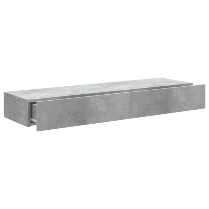 Meubles TV avec lumières LED 2 pcs gris béton 60x35x15,5 cm – Image 5