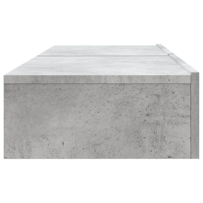 Meubles TV avec lumières LED 2 pcs gris béton 60x35x15,5 cm – Image 7