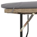 Canapé de jardin avec coussins 2 places beige résine tressée – Image 8
