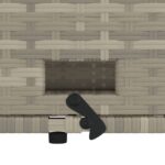 Canapé de jardin 2 places et coussins gris clair résine tressée – Image 7