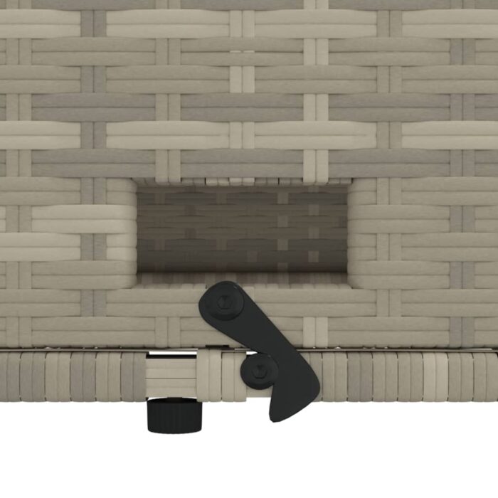 Canapé de jardin 2 places et coussins gris clair résine tressée – Image 7