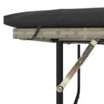 Canapé de jardin 2 places et coussins gris clair résine tressée – Image 8