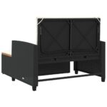 Canapé de jardin 2 places coussins noir résine tressée&acacia – Image 6